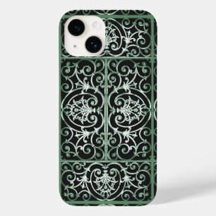 Coque Case-Mate iPhone Motif de défilement vert et noir