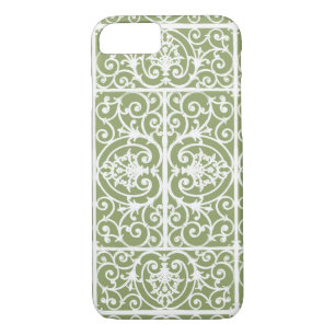 Coque Case-Mate iPhone Motif de défilement vert olive