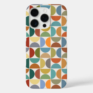 Coque iPhone 16 Pro Motif de demi-cercles MCM de couleur sur crème