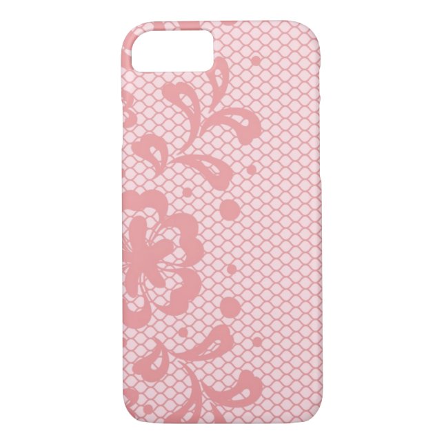 Coques Case-Mate iPhone Motif de dentelle, cru 3 de fleur (Dos)