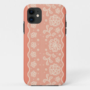 Coque Case-Mate iPhone Motif de dentelle, cru 4 de fleur