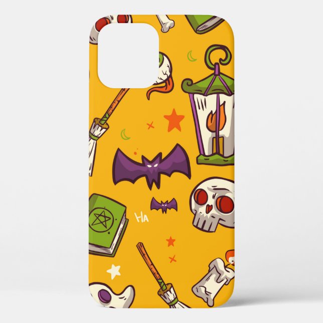 Coques Case-Mate iPhone Motif de design plat Halloween Thème Arrière - pla (Verso)