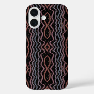 Coque Pour iPhone 16 Motif de dessin de peau de serpent vipère couleur