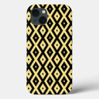 Motif de diamant jaune citron et noir Coque-Mate i