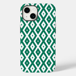 Coque Case-Mate iPhone Motif de diamant vert et blanc