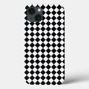Coques Pour iPhone Motif de diamants noir et blanc par Shirley Taylor