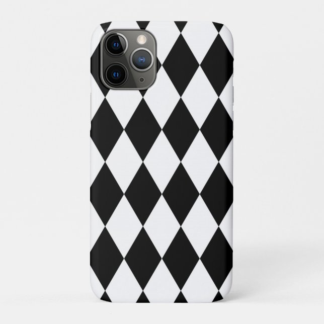 Coques Case-Mate iPhone Motif de diamants noirs cool (Dos)