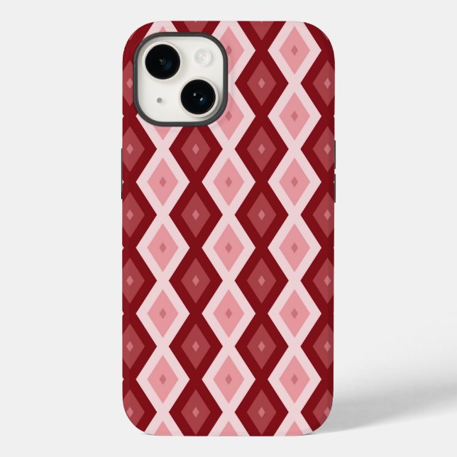 Coques Case-Mate iPhone Motif de diamants rouges (Verso)