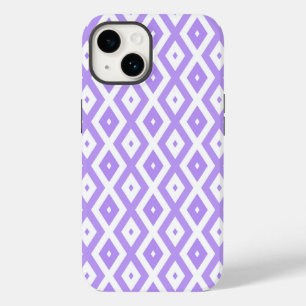 Coque Case-Mate iPhone Motif de diamants violet et blanc