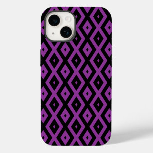 Coque Case-Mate iPhone Motif de diamants violet et noir