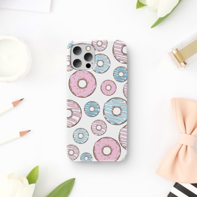 Coques Case-Mate iPhone Motif De Donuts, Donuts Roses, Donuts Bleus (Créateur téléchargé)