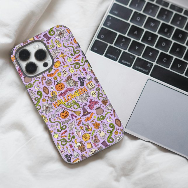 Coques Case-Mate iPhone Motif de doodle Halloween mignon (Créateur téléchargé)