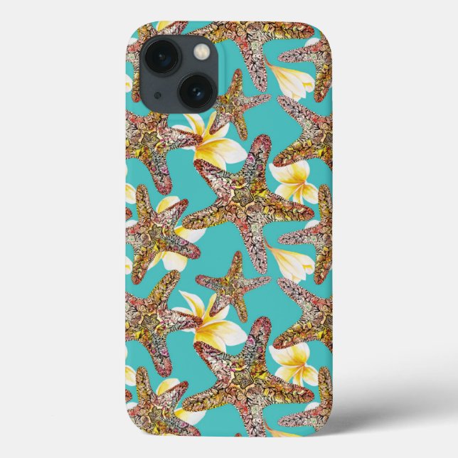 Coques Case-Mate iPhone Motif de fantaisie d'étoiles de mer (Verso)