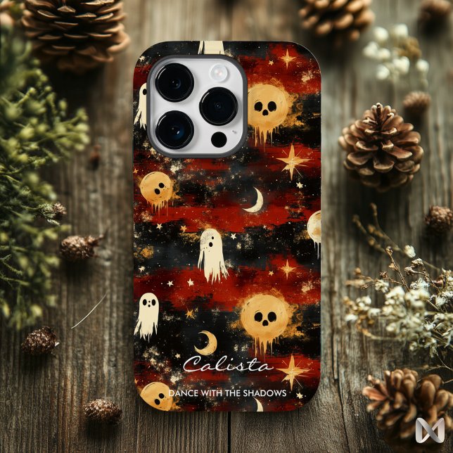Coques Case-Mate iPhone Motif de fantôme ludique pour Halloween avec citat (Créateur téléchargé)