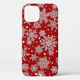Case-Mate iPhone Case motif de fêtes de Noël rouge flocon