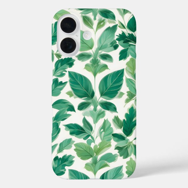 Coques Case-Mate iPhone Motif de feuillage vert luxuriant (Verso)