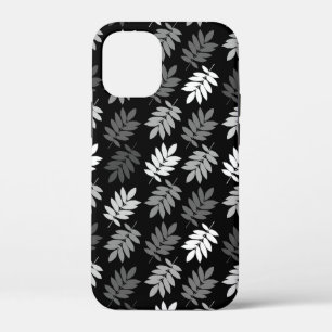 Case-Mate iPhone Case Motif de feuille aînée noir blanc gris