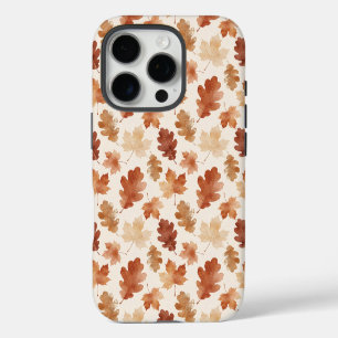 Coque iPhone 16 Pro Motif de feuille d'automne confortable