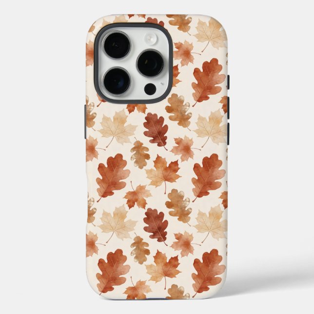 Coques Case-Mate iPhone Motif de feuille d'automne confortable (Verso)