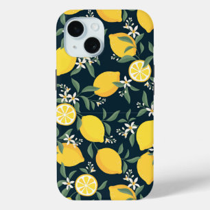 Coque Case-Mate iPhone Motif de feuille jaune citron