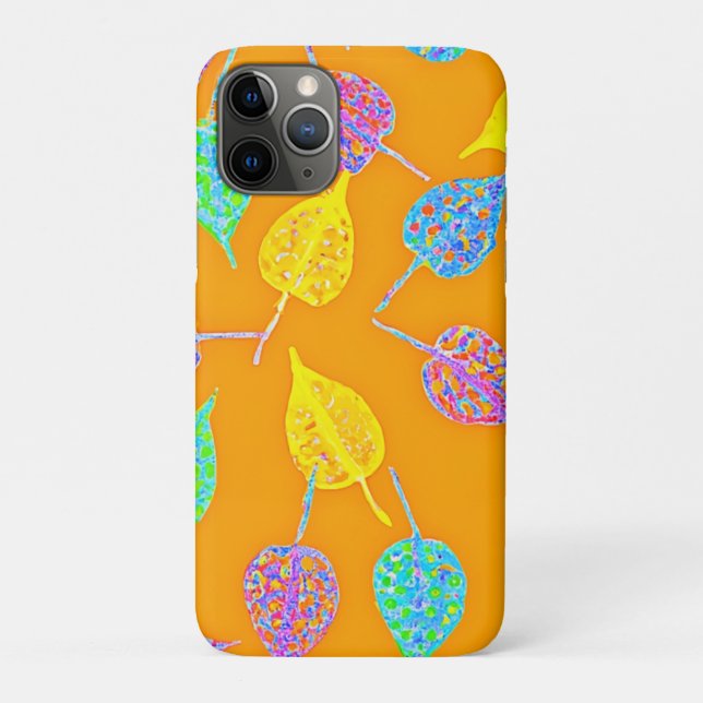 Coques Case-Mate iPhone Motif de feuille rétro (Dos)