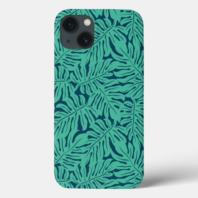 Coques Case-Mate iPhone Motif de feuille tropicale Monstera (Verso)