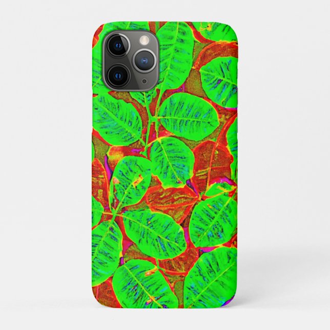 Coques Case-Mate iPhone Motif de feuille verte luxuriante (Dos)
