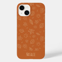 Motif de feuilles d'automne marron terreux