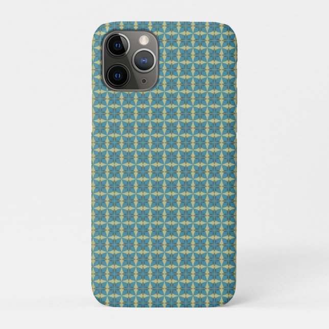 Coques Case-Mate iPhone Motif de feuilles simples en bleu (Dos)