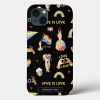 Motif de fierté arc-en-ciel LGBTQ | Monogramme