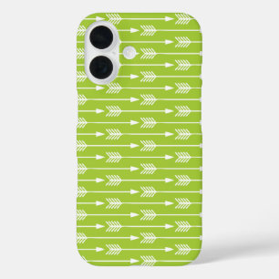 Coques iPhone 16 Motif de flèches de vert de chaux