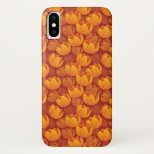 Coque iPhone X Motif de fleur d'or