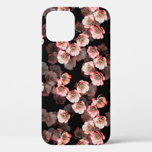 Case-Mate iPhone Case Motif de fleur sans soudure pivoine sur noir