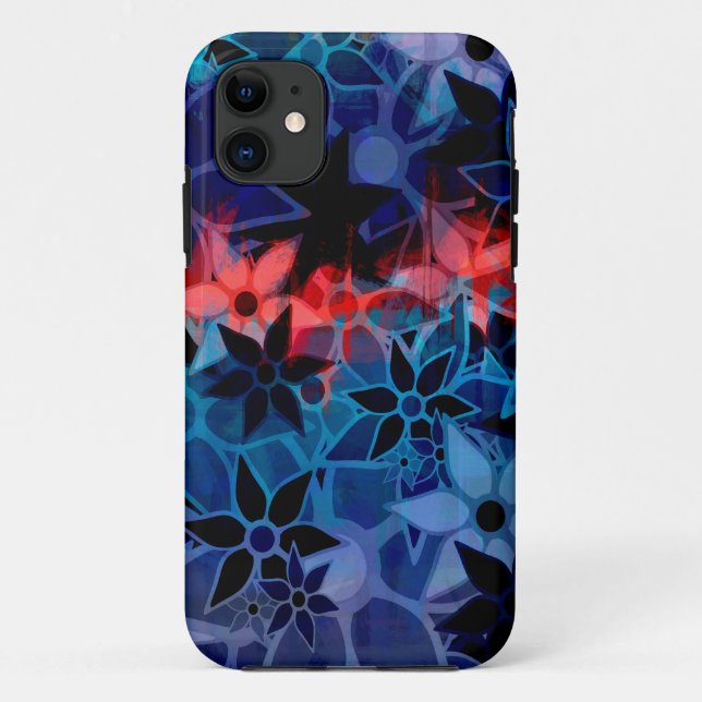 Coques Case-Mate iPhone Motif de fleurs d'art Abstrait #2 (Dos)