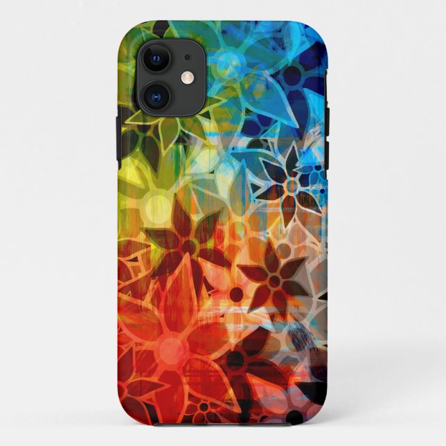Coques Case-Mate iPhone Motif de fleurs d'art Abstrait #5 (Dos)