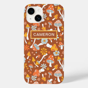 Coque Case-Mate iPhone Motif de fleurs de champignons Vintages rétro