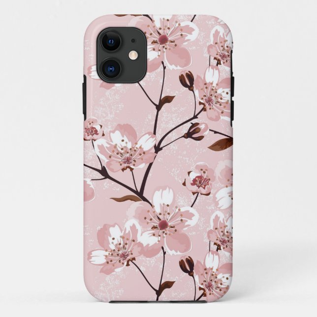 Coques Case-Mate iPhone Motif de fleurs de fleurs de cerisier (Dos)