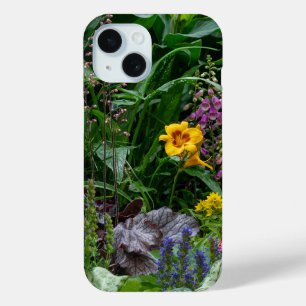 Coque Case-Mate iPhone Motif de fleurs de jardin d'été vibrant en arrière