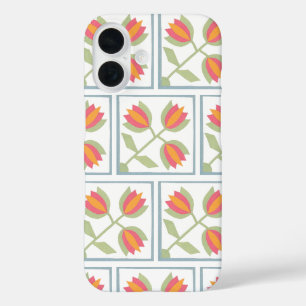 Coque Pour iPhone 16 Motif de fleurs décoratives modernes