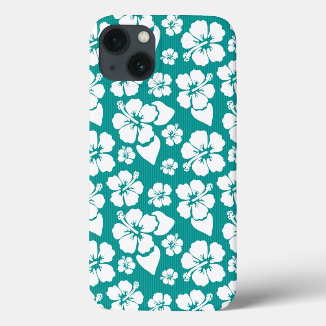 Coques Case-Mate iPhone Motif de fleurs d'Hibiscus hawaïen (Verso)