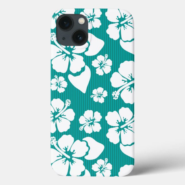 Coques Case-Mate iPhone Motif de fleurs d'Hibiscus hawaïen (Verso)