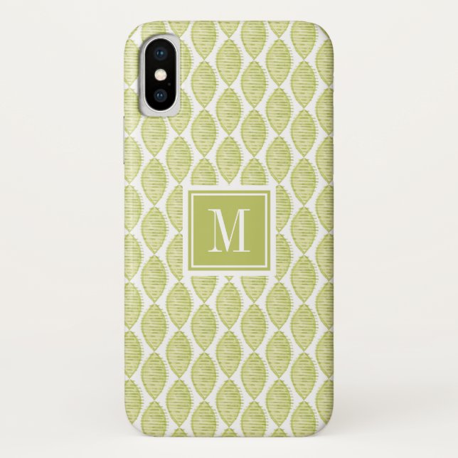 Coques Case-Mate iPhone Motif de fleurs du monogramme | Hygge (Dos)