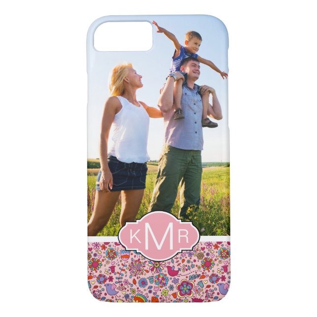 Coques Case-Mate iPhone Motif de fleurs fait sur commande de photo et de (Dos)
