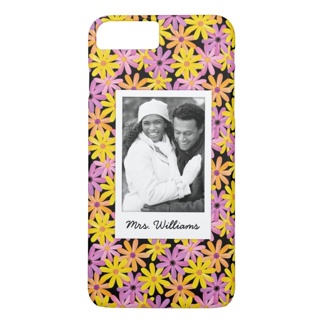 Coques Case-Mate iPhone Motif de fleurs fait sur commande de photo et de (Dos)