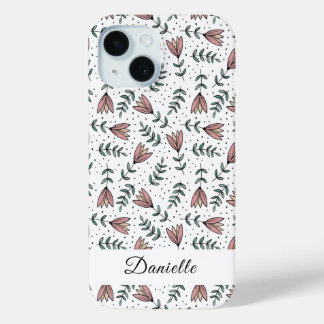 Coque Case-Mate iPhone Motif de fleurs florales roses mignon Nom