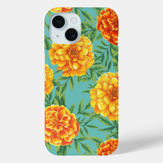 Coques Case-Mate iPhone Motif de fleurs Marigold (Verso)