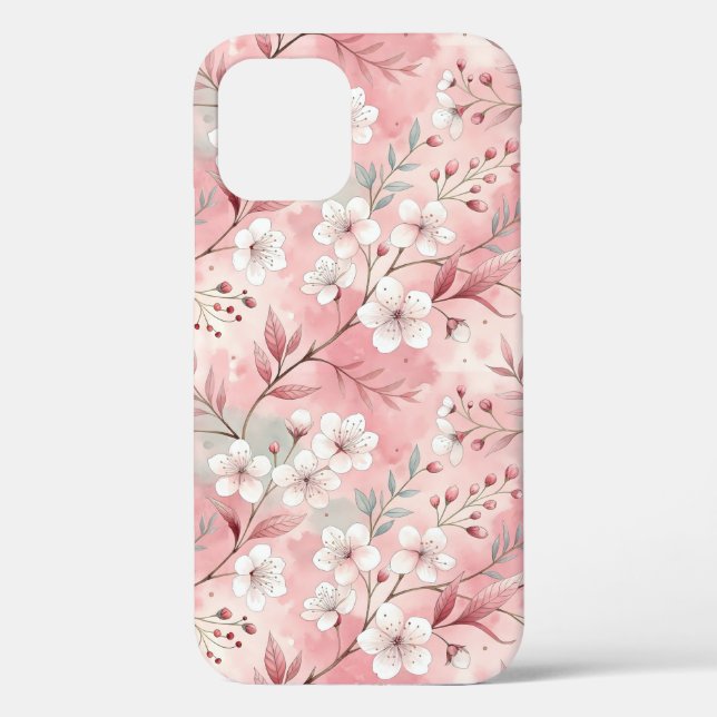 Coques Case-Mate iPhone Motif de fleurs Sakura rose (Verso)
