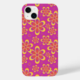 Coque Case-Mate iPhone Motif de fleurs Super magenta violet