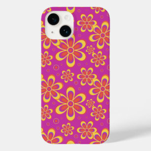 Coque Case-Mate iPhone Motif de fleurs Super magenta violet