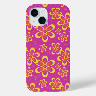 Coque Case-Mate iPhone Motif de fleurs Super magenta violet